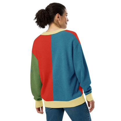 Woman wearing the Bacha Amazigh Cardigan, back view. Vigatour Mark I